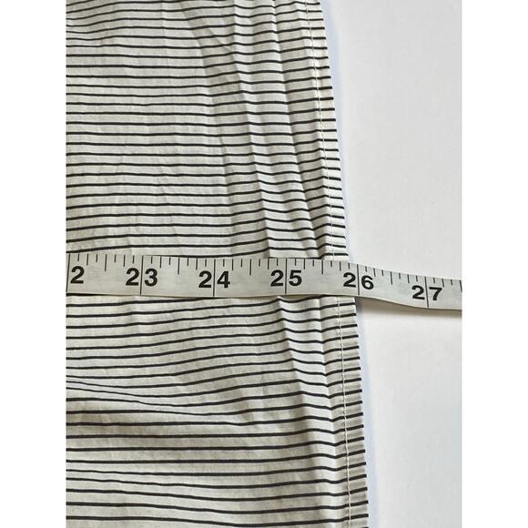 Gibson Poplin White Black Pinstripe Bell Sleeve Blouse Women's Size Small - Picture 10 of 11